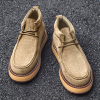 Mens Genuine Leather Suede Kangaroo Shoes Suede Martens Boots