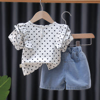 Children's Suit Women's Polka Dot Ruffles