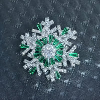 Luxury Good Luck Comes Brooch High-end Women's Exquisite Spinning Snowflake Pin Niche Design Corsage