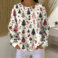 Retro 3D Digital Print Three-button Stand Collar Top