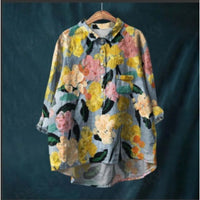 Animal Print Hawaiian Long Sleeve Shirt