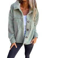 FallWinter Lapel Single Breasted Lambswool Coat