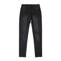 Casual Shredded Slim Zip Pencil Pants