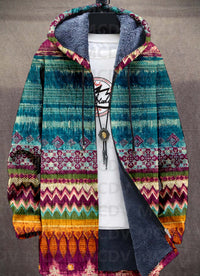 Hooded Cardigan Cotton Jacket Gray
