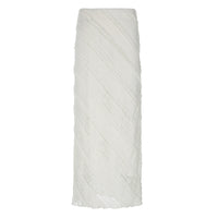 French Elegant Lace Jacquard Twill Skirt