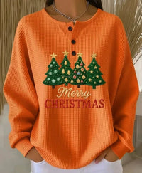Womens Retro Casual Laid-back Sweatshirt
