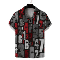 Short Sleeve Fashion Printed Shirt Men's Clothing