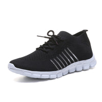 Casual Ladies Shoes Breathable  Women Flying Knit Sports Shoes Flat Shoes