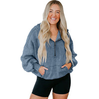 Loose Casual Style Large Pocket Patchwork Sweatshirt
