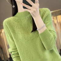 Half Turtleneck Slimming Wool Knitted Bottoming Shirt
