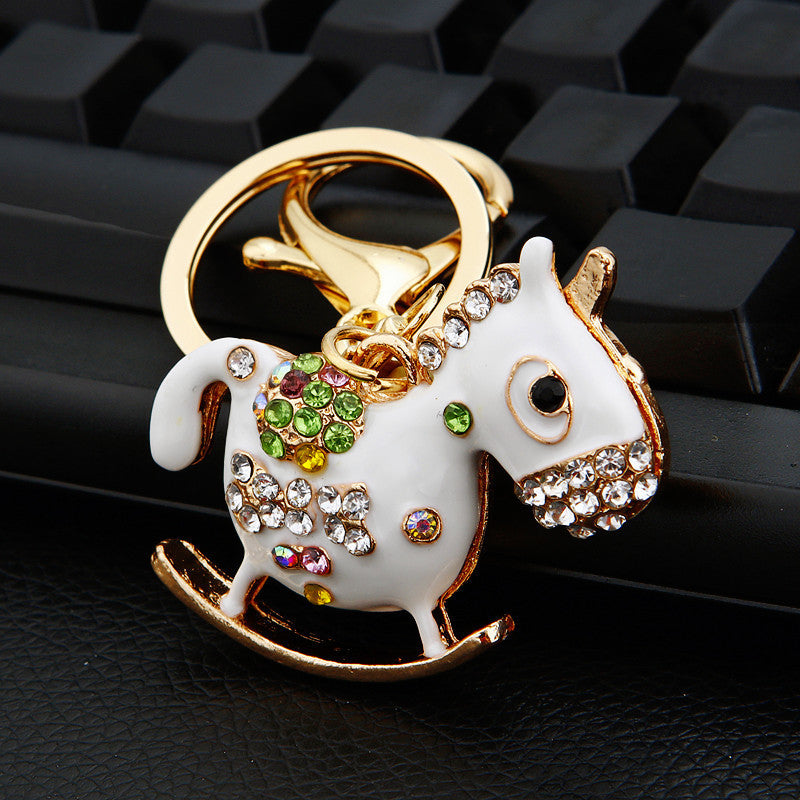 Diamond Crystal Swan Car Key Ring