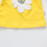 Small And Medium Girls' One-piece Short Sunflower Short Sleeves