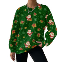 Digital Printing Pattern Shading Fashion Trend Round Neck Long Sleeve Sweater