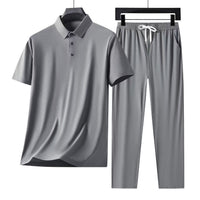 Breathable Short-Sleeve T-Shirt And Pants Casual Set