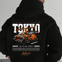 Men's Fashion Racing Graphics Fleece Sweater