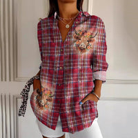 Women's European And American Fashionable Floral Pattern Printed 3D Shirt
