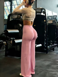 Women's New Soft, Smooth, Bare-Skin Feel Yoga & Fitness Loose Wide-Leg Pants
