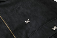 Three-dimensional Pocket Lapels PU Leather Jacket For Men