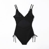 V-neck Spaghetti Straps One-piece Swimsuit