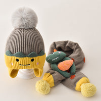 Children's Hat Baby Wool Earmuffs Hat Scarf Suit