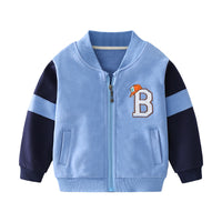 Fashion Children's Simple Cartoon Splicing Jacket