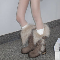 Womens Fleece-Lined Tall Snow Boots