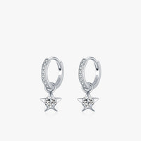 Mozan Diamond S925 Silver Trendy Commuter-style Diamond-studded Versatile Star Earrings