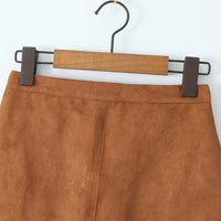 Retro Style Simple Solid Color Hip Skirt Zipper With Lining High Waist Skirt