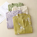 Vintage Shirt Women's Artistic Yarn Embroidery