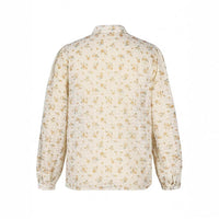 Casual And Elegant Lace-panelled Printed Shirt