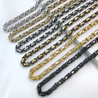 Handmade Stainless Steel Single-link Square Chain