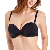 European And American Steel Ring Big Breast Small Push Up Tube Top Plus Size Bra Women