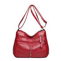 Ladies New High-grade Soft Leather Messenger Bag Vintage Leather