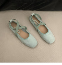 Womens Solid Color Versatile Low-cut Flat Shoes
