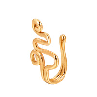 Brass Inlaid Zircon Star Heart Crown Nose Ring