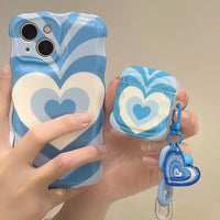 Blue Love Earphone Cover Pendants Soft Shell