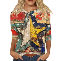 Long Sleeve Round Neck Slim Summer Tie-dyed Printed Clothing