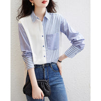 Striped Long Sleeve Fashion Women's Shirt