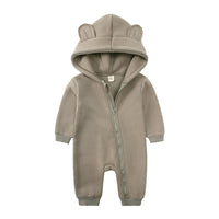 Baby Fashion Simple Solid Color Thick Jumpsuit