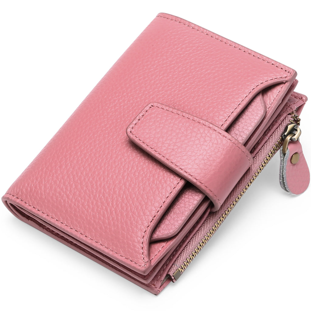 Women's Leather Short Wallet European And American Milled First Layer Cowhide Wallet Wallet