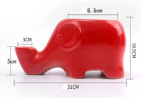 Ceramic Elephant Drinking Fountain Cat Bowl