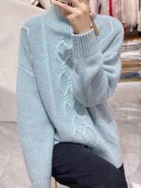 Loose Thick Pullover High Purity Woolen Sweater For Women