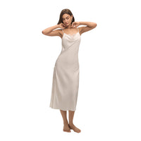 Lace Sexy Solid-Color Slip Dress For Women Loungewear Pajamas