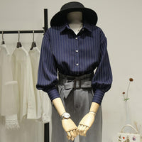 Niche Vintage Striped Women's Shirt