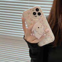 Ins Wind Broken Rabbit Silicone Phone Case