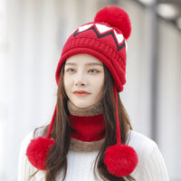 Plush Thick Windproof And Warm Knitted Hat