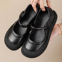 Womens Retro-style Flat Round-toe Soft-soled Shoes