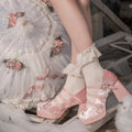 Velvet Edition Original Pearl Bow Three Buckles