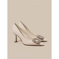 French Pointed High Heels Women Temperament Bride Thin Solid Color