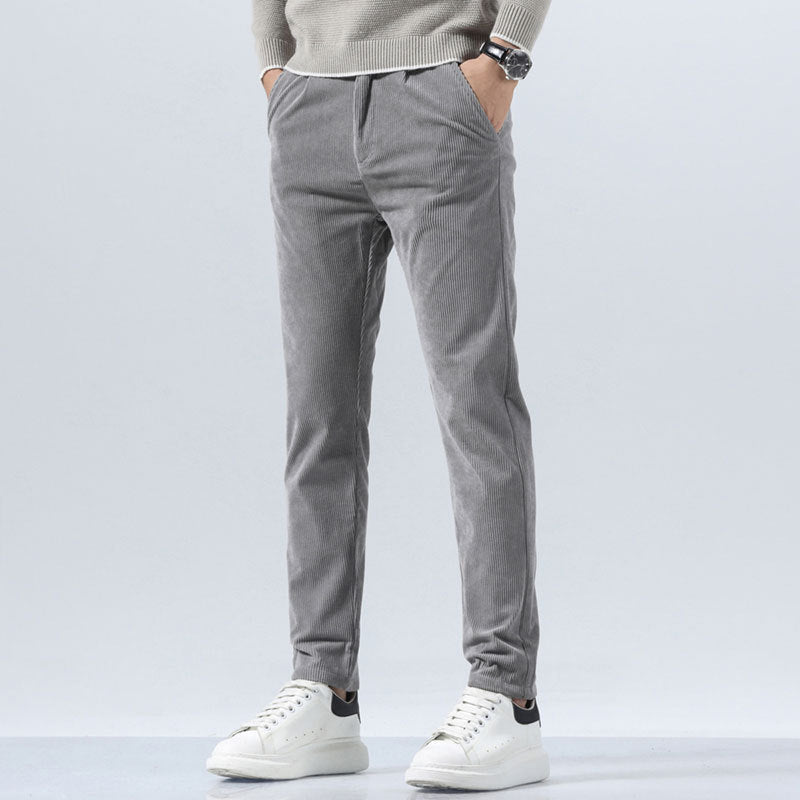 Corduroy Men's Casual Pants Straight Slim Fit